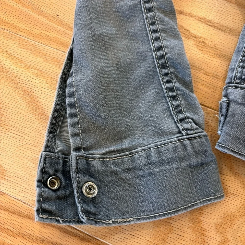 🐎 Vintage Wrangler Gray Denim Jacket - size S​​​​​ - Picture 7 of 11